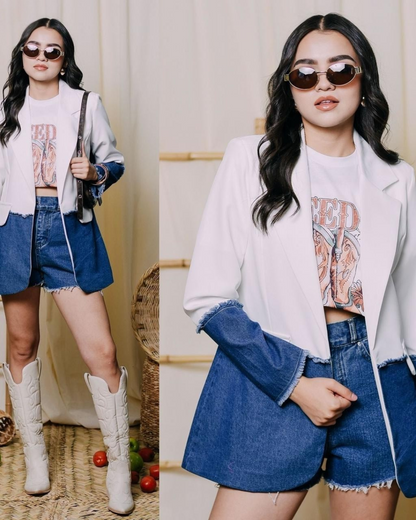 Blazer Denim Bicolor