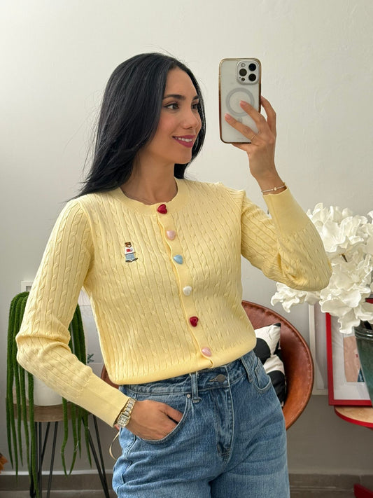 Cardigan tejido
