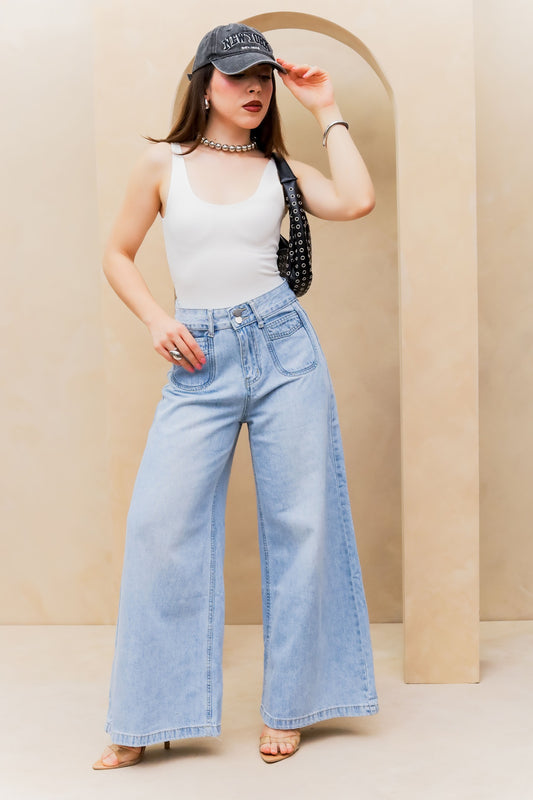 Jeans pierna ancha