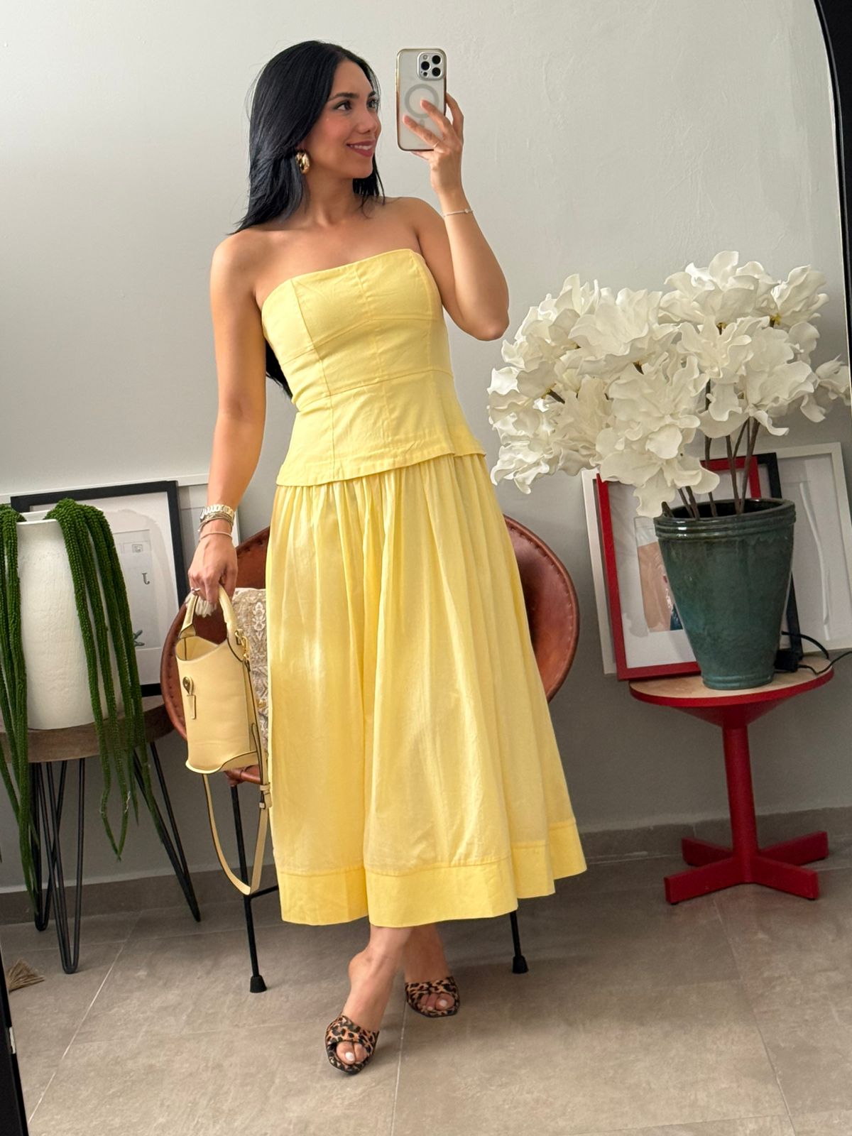 Vestido strapless